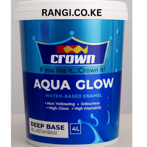 Crown Aqua Water-Based Gloss Paint – 4L can, glossy finish
