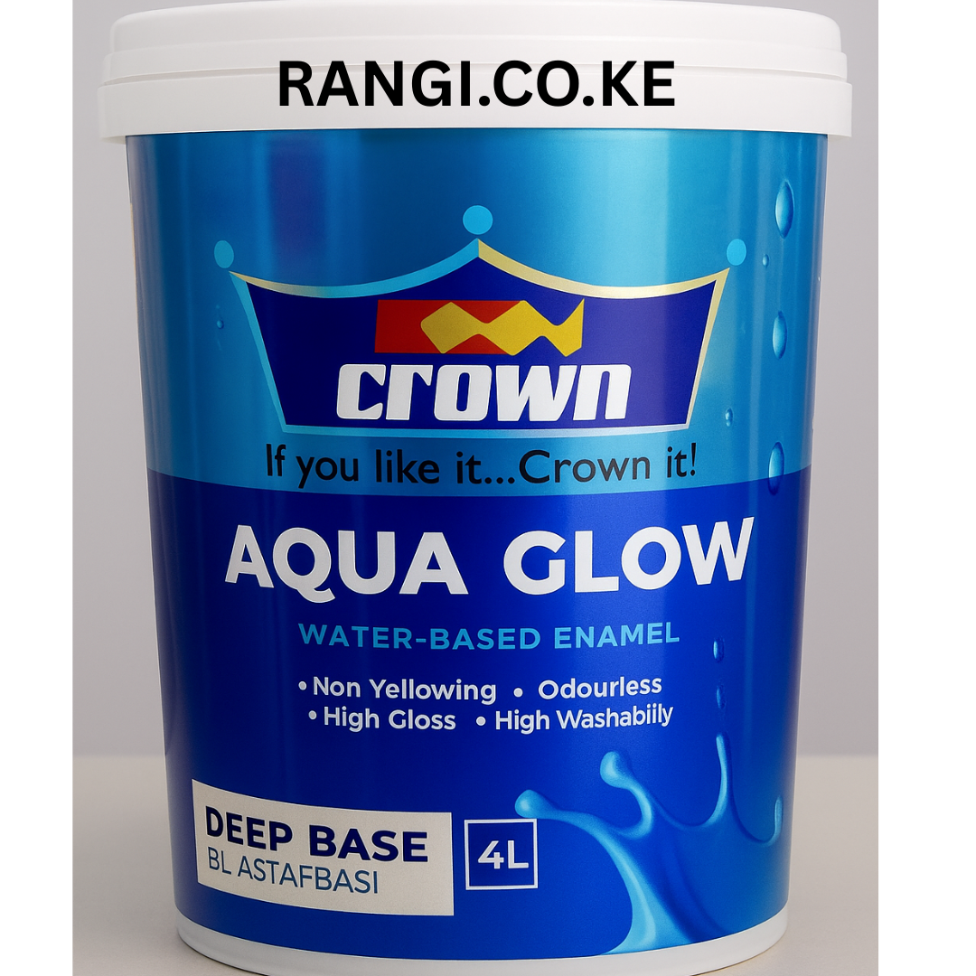 Crown Aqua Water-Based Gloss Paint – 4L can, glossy finish