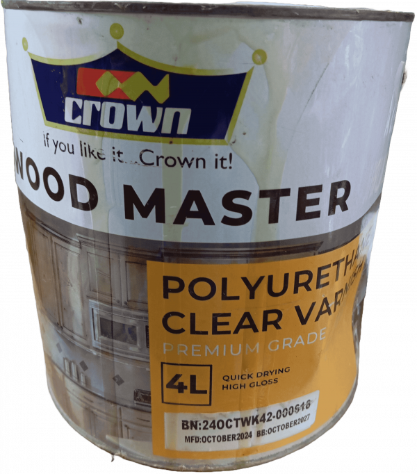 crown wood master polyurethene high gloss varnish - rangi paint store