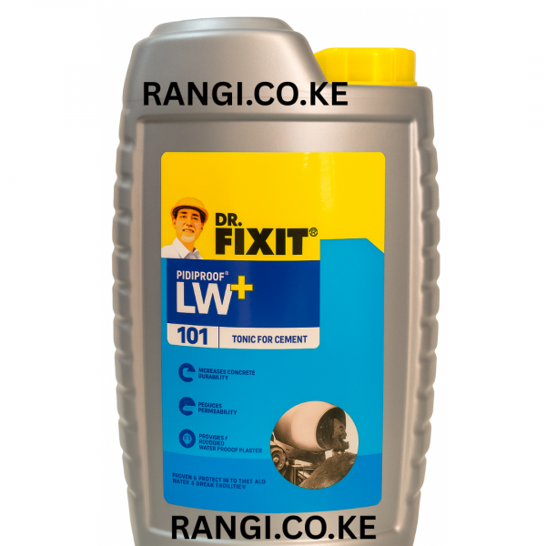 Dr. Fixit LW+ 101 (PIDIPROOF) Tonic for Cement available in 1kg, 5kg, and 20kg packs at Rangipaint Supplies Nairobi