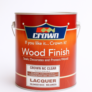 Crown NC Clear Wood Finish Gloss – high-quality lacquer for sealing, decorating, and protecting wood surfaces