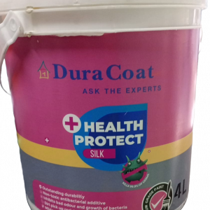 Duracoat Health Protect Silk finish – antimicrobial, washable silk finish interior paint from Rangi Paint Store Kenya.