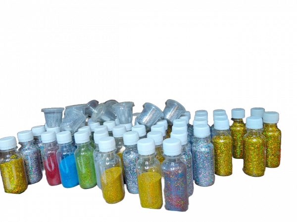 Premium decorative glitters in multi-colors – available at Rangi Paint Store Kenya