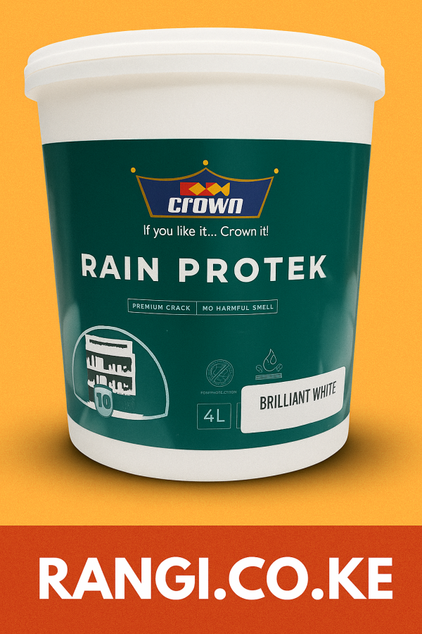 Crown Rain Protek waterproofing paint protecting exterior walls from rain and dampness
