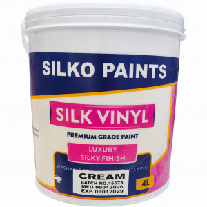Silko Paints Silk Vinyl premium interior paint bucket with luxury silky finish