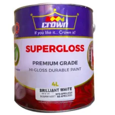 Crown Super Gloss Paint applied on metal gate in Kenya with glossy finish and durable coating