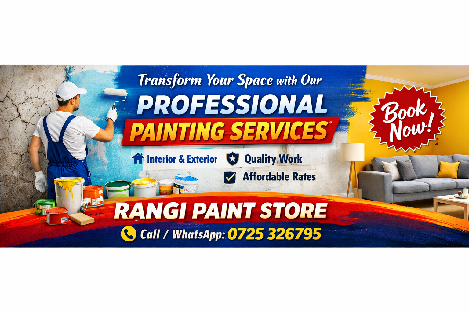 Professional Painting Services in Nairobi by Rangi Paint Store