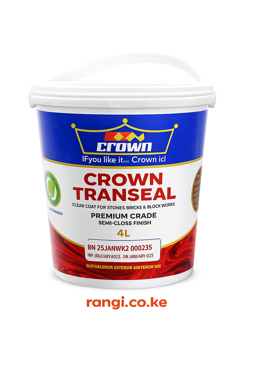 Crown Transeal Acrylic Clear Finish Technical Data Sheet (TDS)