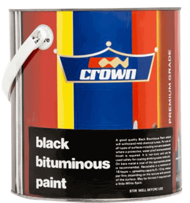 Crown Black Bituminous Paint Kenya waterproof anti-rust coating for metal and concrete surfaces