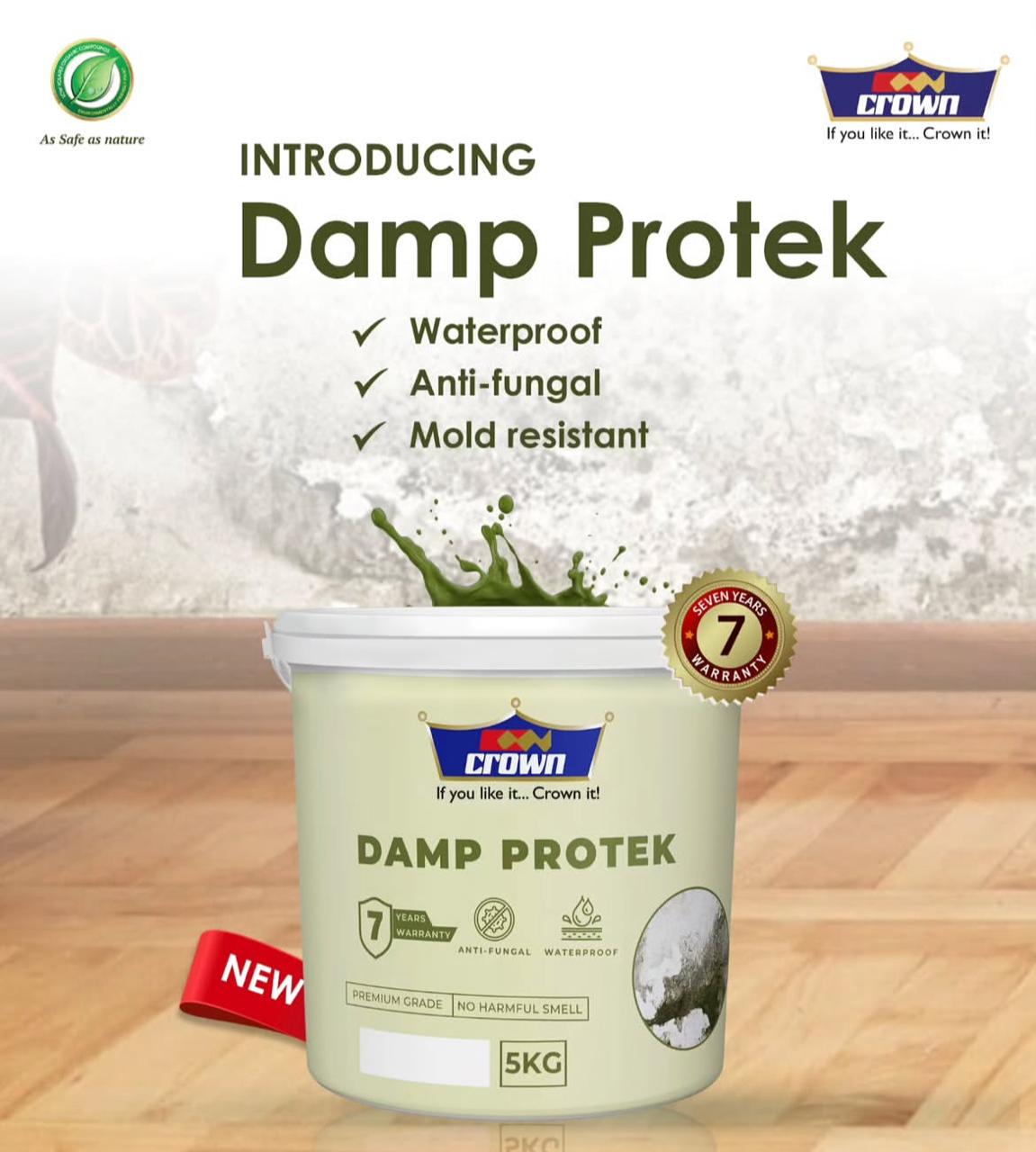 Crown Damp Protek Kenya anti damp wall treatment for mould, mildew and moisture problems