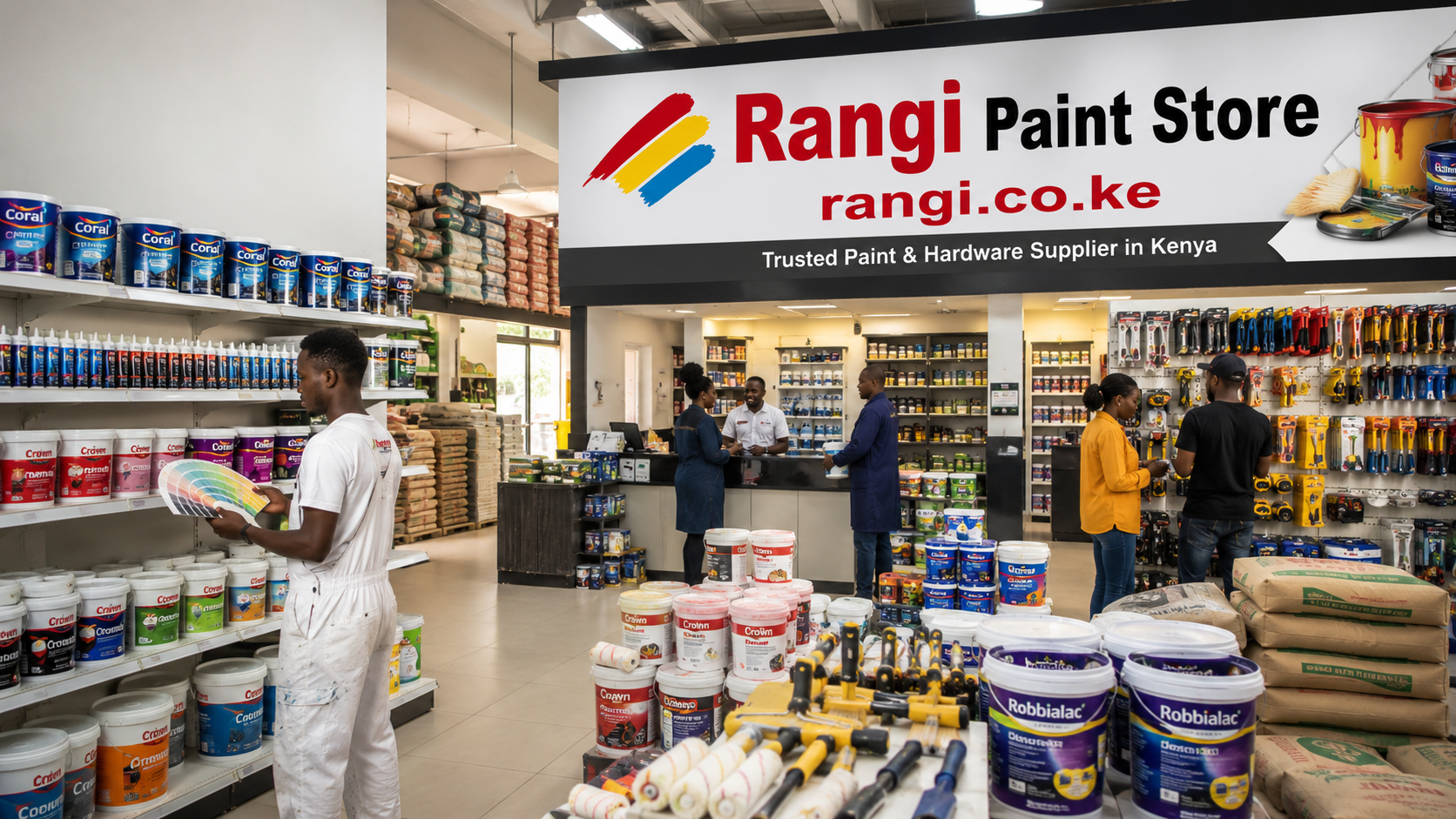 Trusted hardware stores in Kenya supplying paints, tools, waterproofing products and construction materials