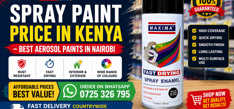 Spray paint price in Kenya for cars, metal, wood, furniture and plastic surfaces