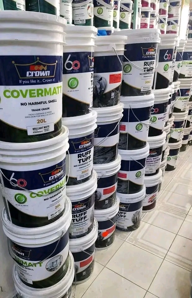 20 litres paint price in Kenya 2026 guide showing paint buckets, wall painting coverage and cost comparison in Nairobi Kenya