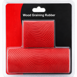 Wood graining rubber tool for creating realistic wood grain effects on painted surfaces